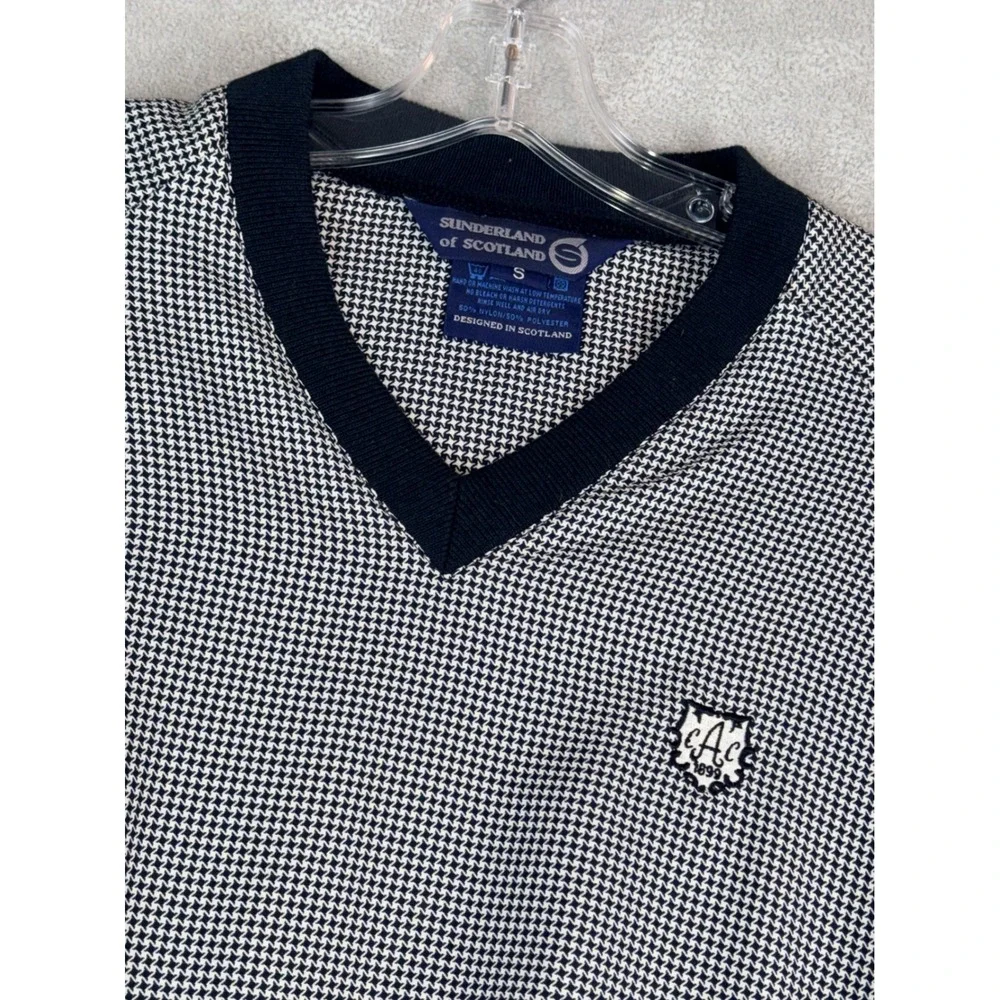 Sunderland of Scotland Men's Small Pullover‎ Augusta Country Club Houndstooth